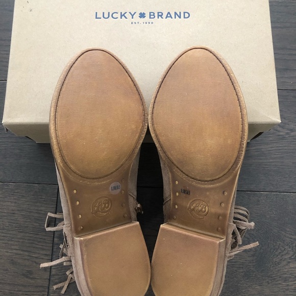 Lucky Brand Suede Fringe Booties - Picture 3 of 4